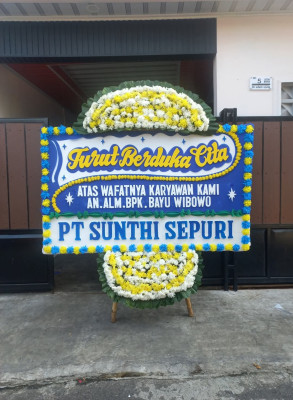 Papan Bunga Duka di Warsa